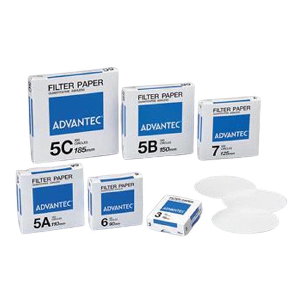 N05C5.5CM Qualitative Ashless Filter Paper, No. 5C, 0.22 mm Thickness (Pack of 100)