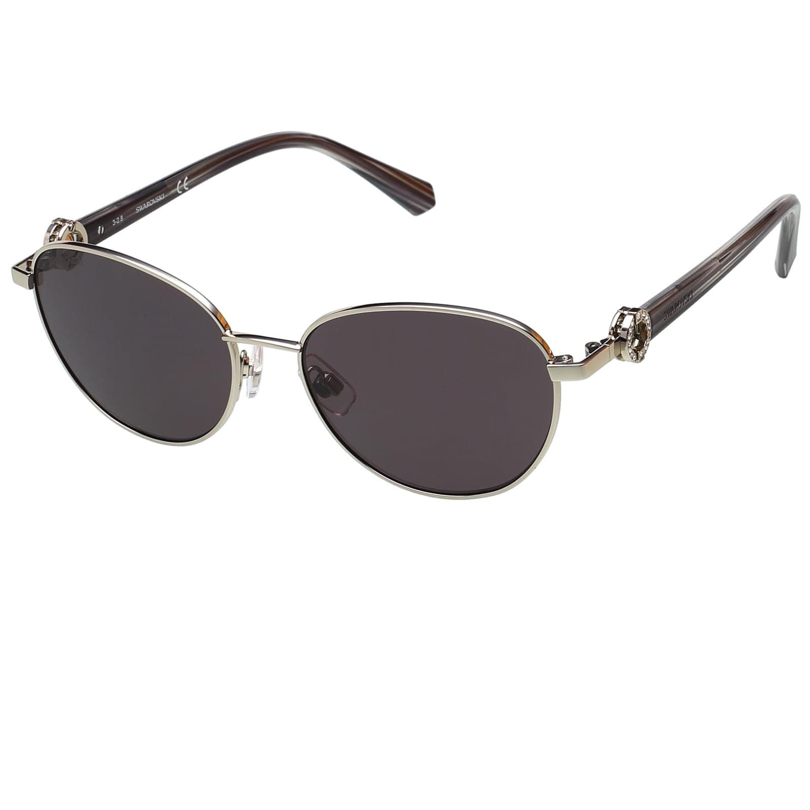 Swarovski Solid Cat Eye Women Non-Polarized Sunglasses -(Sk 205 16A 55 S |55| Grey Color Lens),Small