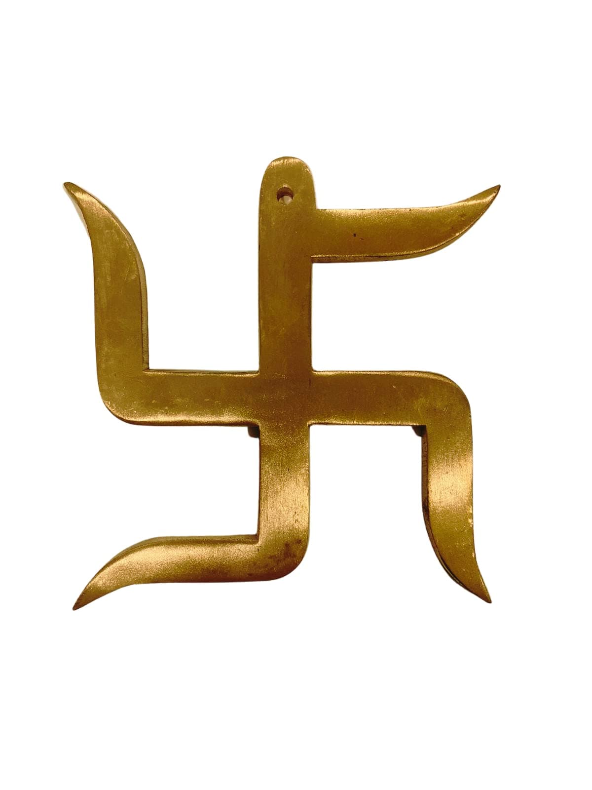 The Spiritual Living Pure Copper Swastik for Door Entrance II Religious Swastik Symbol for Good Luck (卐) II Vastu Remedies II Home & Office II 5 Inch Approx II 1 Pc