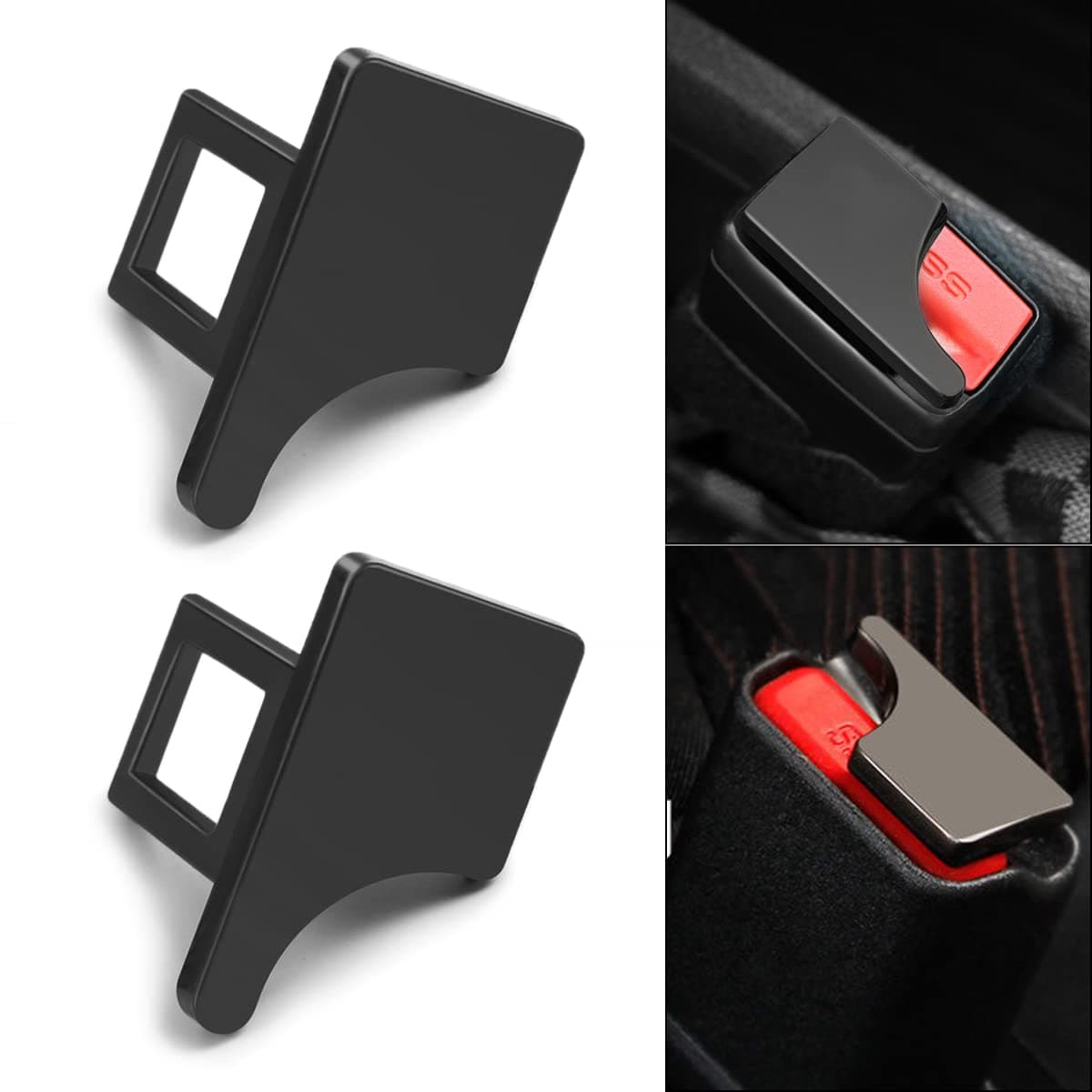 Car Buckle Clip Seatbelt Clip Accessories, Hidden Seat Belt Buckle Alarm Stopper, Vehicle Seatbelt Silencers for Cancel Driving Noise