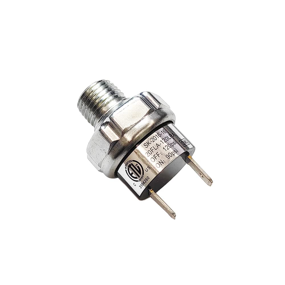 Air Pressure Switch 90-120 PSI Tank Mount Type Thread 1/4" NPT 12V 24V DC Air Compressor Pressure Switch for Air Train Horn 90-120 1/4 inch