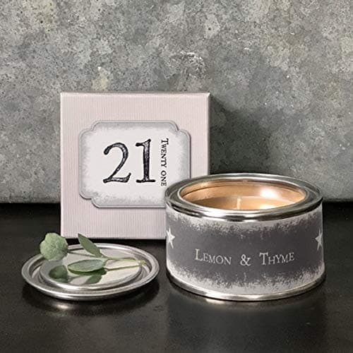 East of India 21st Birthday Gift - Wishes Tin Candle In Gift Box