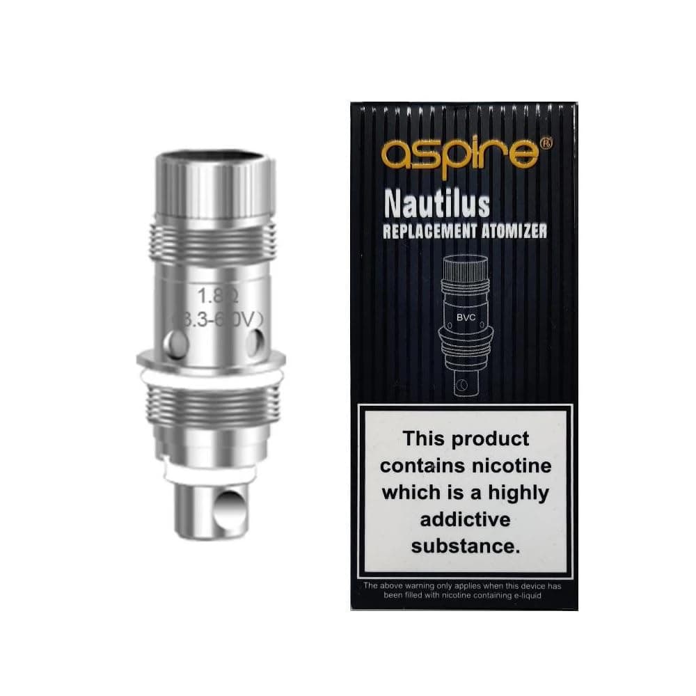 Nautilus Mini BVC Replacement Coils 1.8 Ohm [Pack of 5] - Longer Lifespan, Better Vapour Production for Nautilus/Nautilus2/Nautilus3/NautilusMini/NautilusNano/NautilusAIO/K3 Tank, No Nicotine