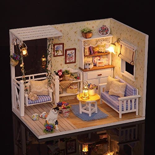 COOLBABYFun House Kitten Diary Diy Cottage Making Model Mini House Children Toys Birthday Gifts, Multicolor, SESGWJ