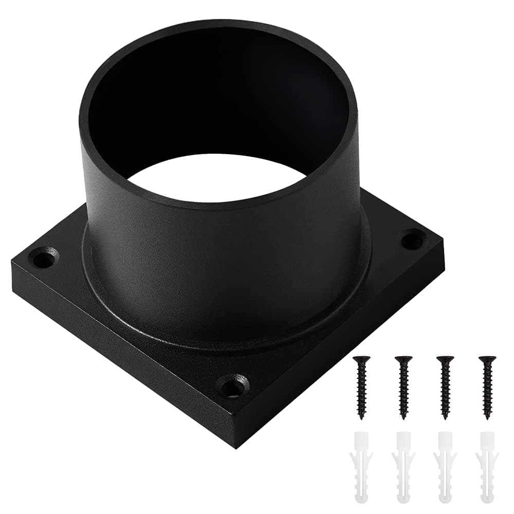 Pier Mount Adapter,Post Light Base for 3" Post Light Fixtures,Parts Kits Included, Matte Black