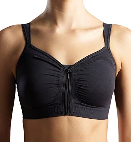 Carefix Anna"""" Sleep/Comfort Zipper Bra L Black