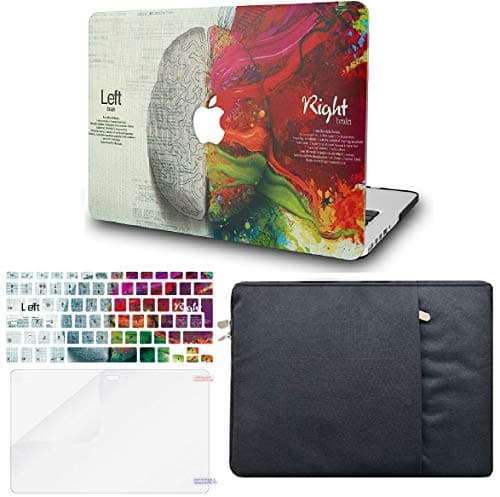 KECC Laptop Case Compatible with MacBook Pro 13" (2020/2019/2018/2017/2016, Touch Bar) w/Keyboard Cover + Sleeve + Screen Protector Hard Shell A2159/A1989/A1706/A1708 (Brain)