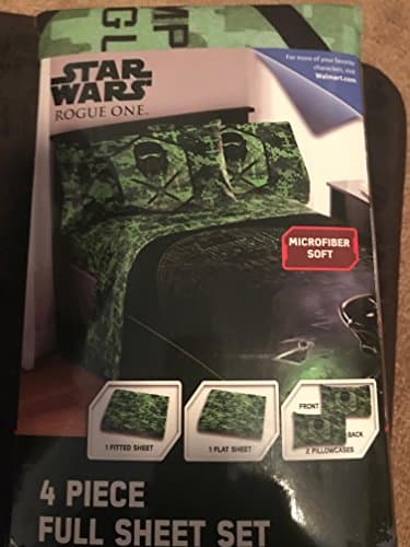 Jay Franco 4 Piece Sheet Set, Star Wars Rogue One Death Troop Full
