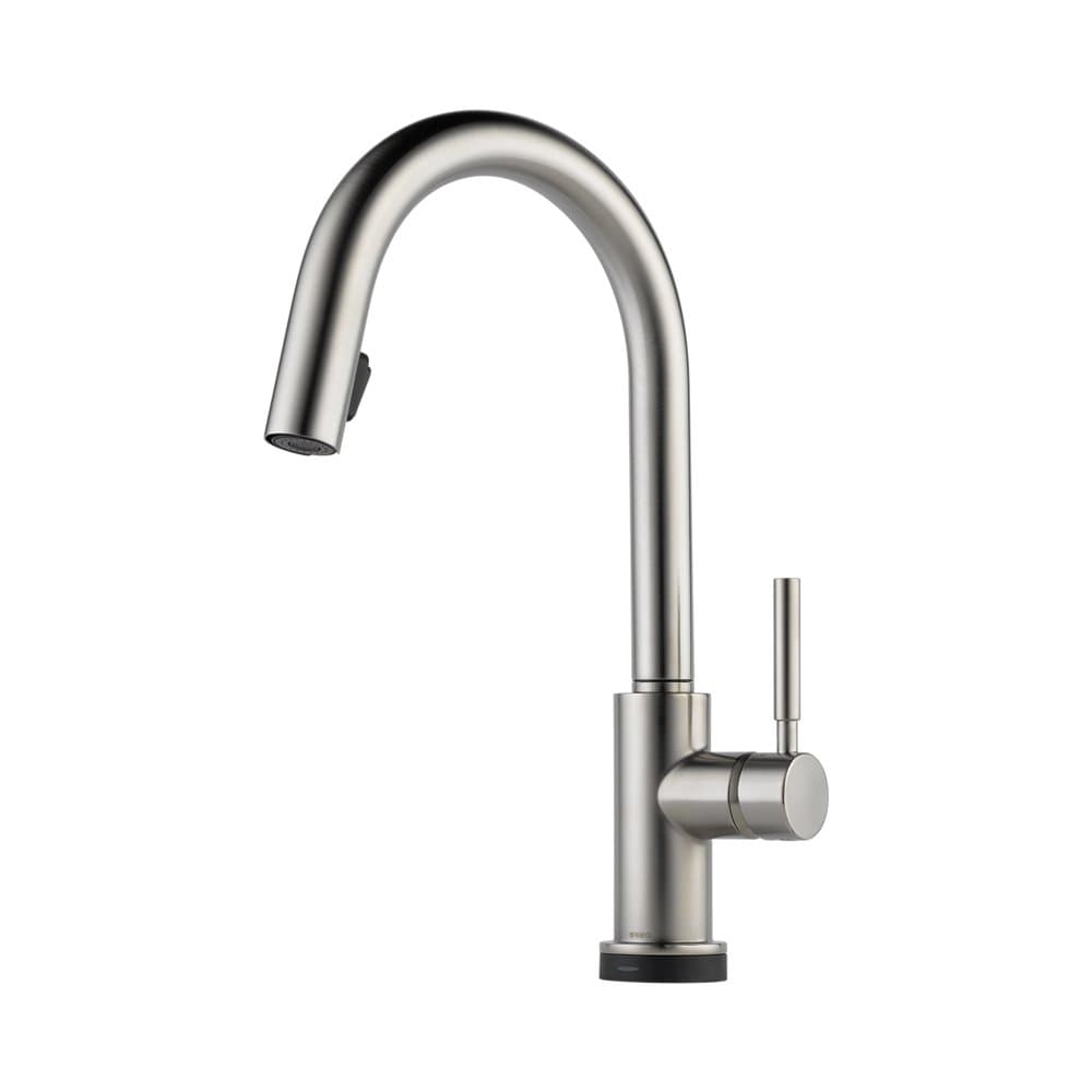 Brizo 64020LF-SS Solna Kitchen Faucet Single Handle with Multi-Functional Pull-Down Sprayer and Smart Touch, Stainless Steel