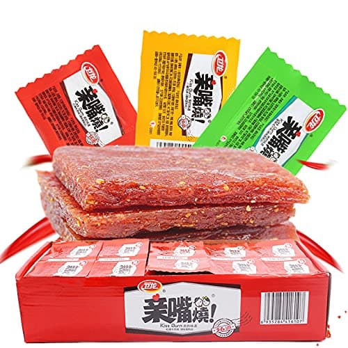 WeiLong Latiao, Damianjin Spicy Gluten,亲嘴烧, Chinese Snack, Wei Long Series Spicy Gluten (40pack) ndependent small package. (亲嘴烧绿色（Braised Spicy Flavor）)