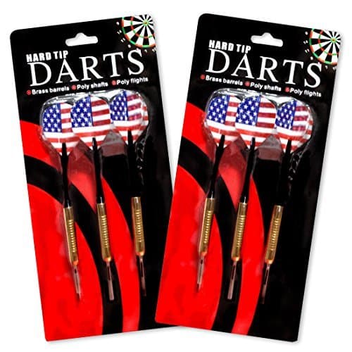 Hard Tip Darts (USA Flag Design) 2 Packs of 3ea.