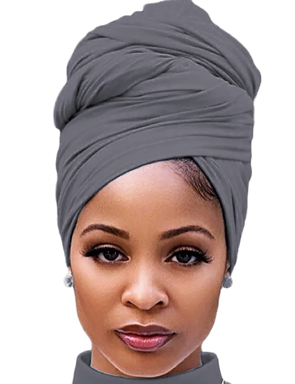 Head Wraps for Black Women Stretch Head Scarf Long African Hair Wraps Turban Headwraps Jersey Headbands