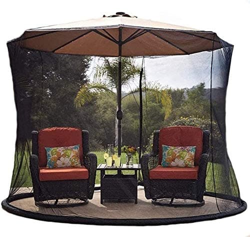 REWD Mosquito Netting Umbrella Net with Zipper Opening and Water Tube - Excluding Umbrella and Foundation