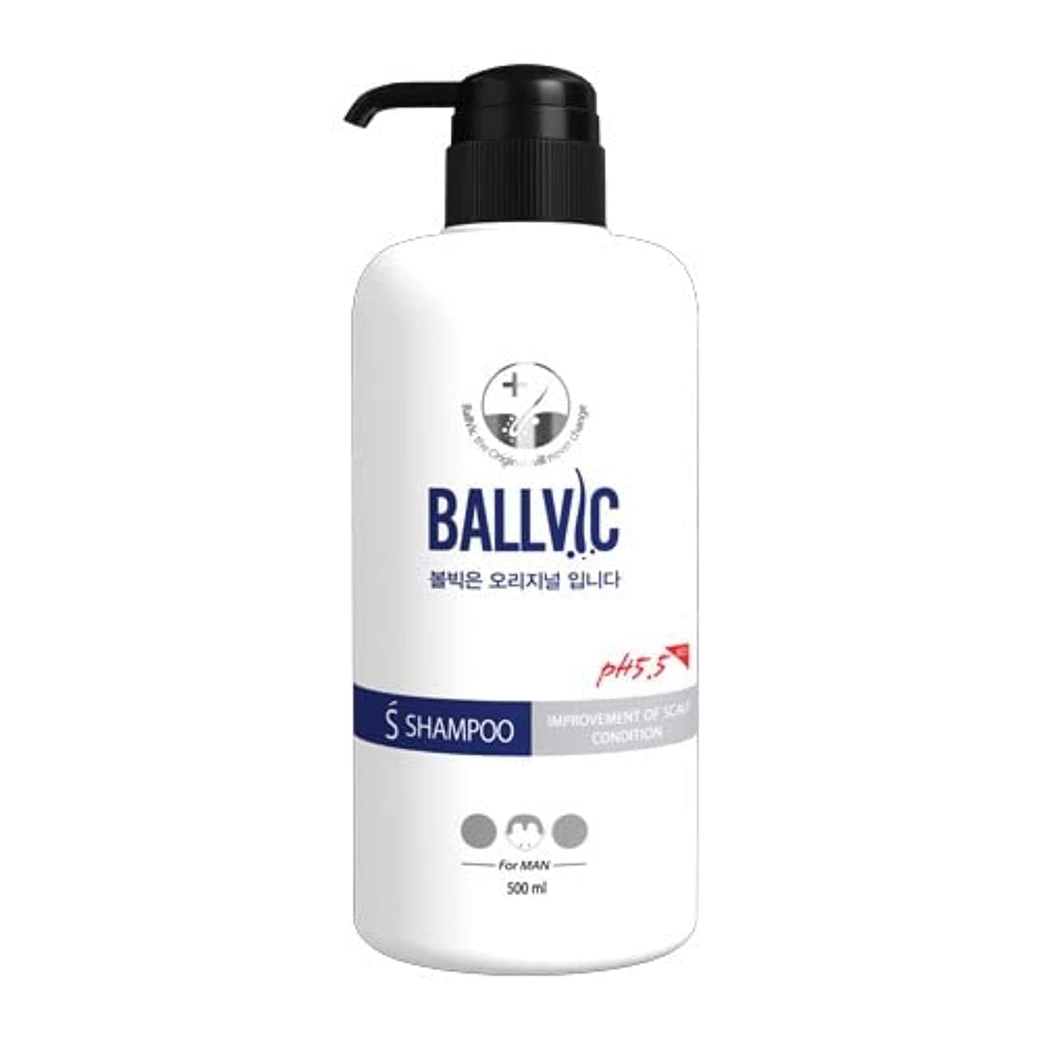 BallvicMen's Hair Loss Care S Shampoo (500g, Made in Korea)
