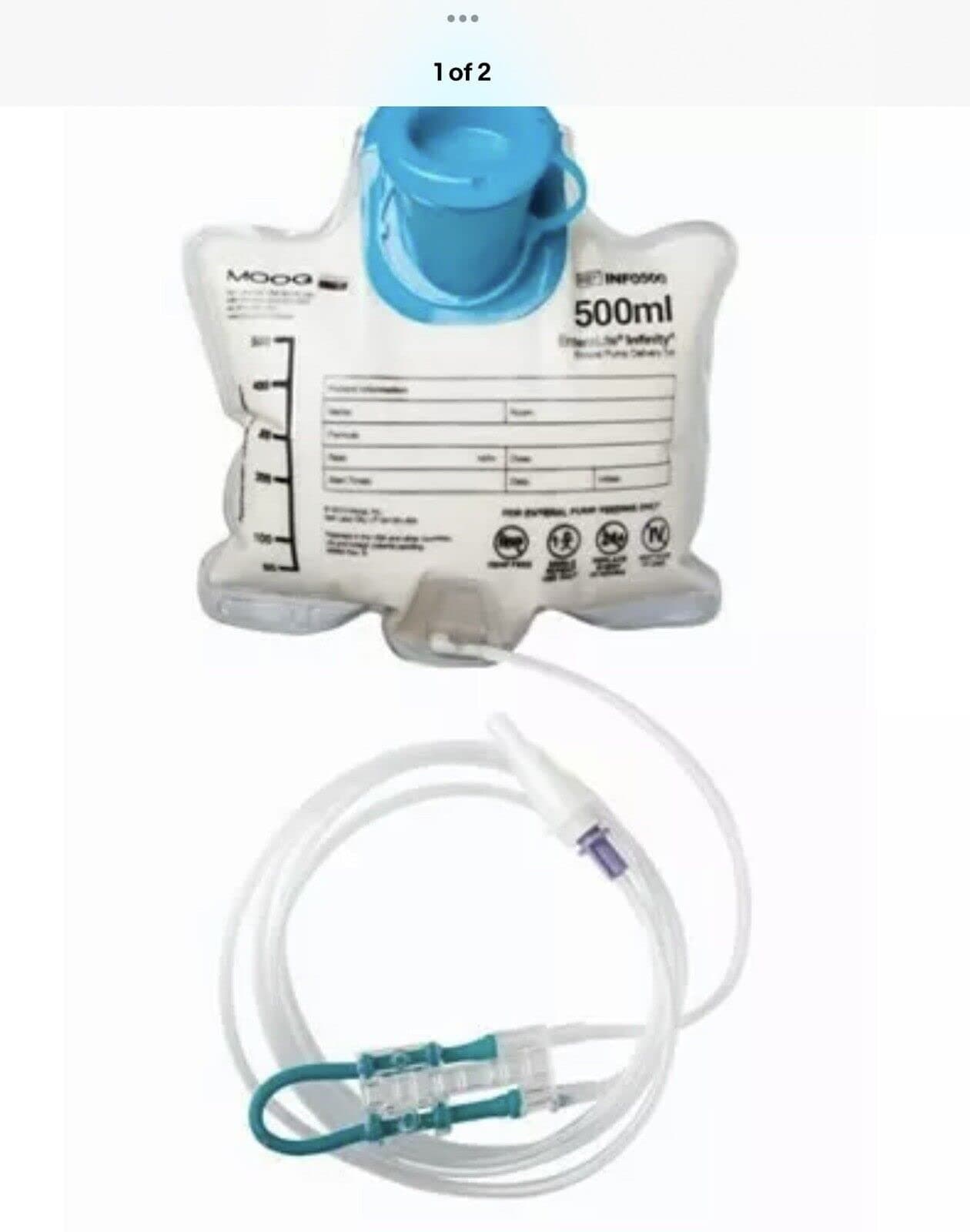 Infinity Feeding Pump Bags INF0500-A Legacy with Transition Connector - 30 Units