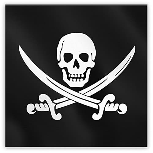 Calico Jack Pirate Jolly Roger Metal Fridge Magnet
