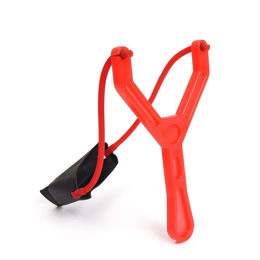 Popshot TM Plastic Fishing Bait Catapult Slingshot Large Pouch Bait Thrower Shot - Red