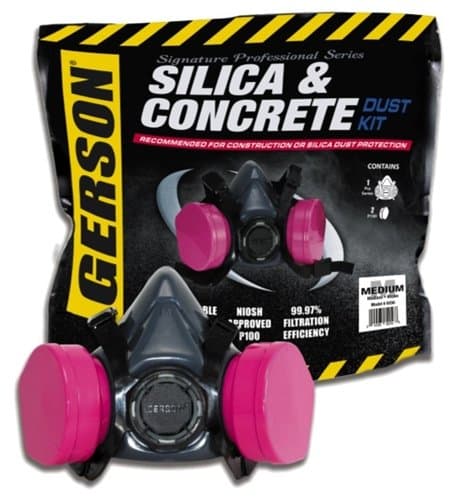 Gerson Silica & Concrete Dust Respirator Kit with Cartridge Filters - Signature Pro Series (Large)