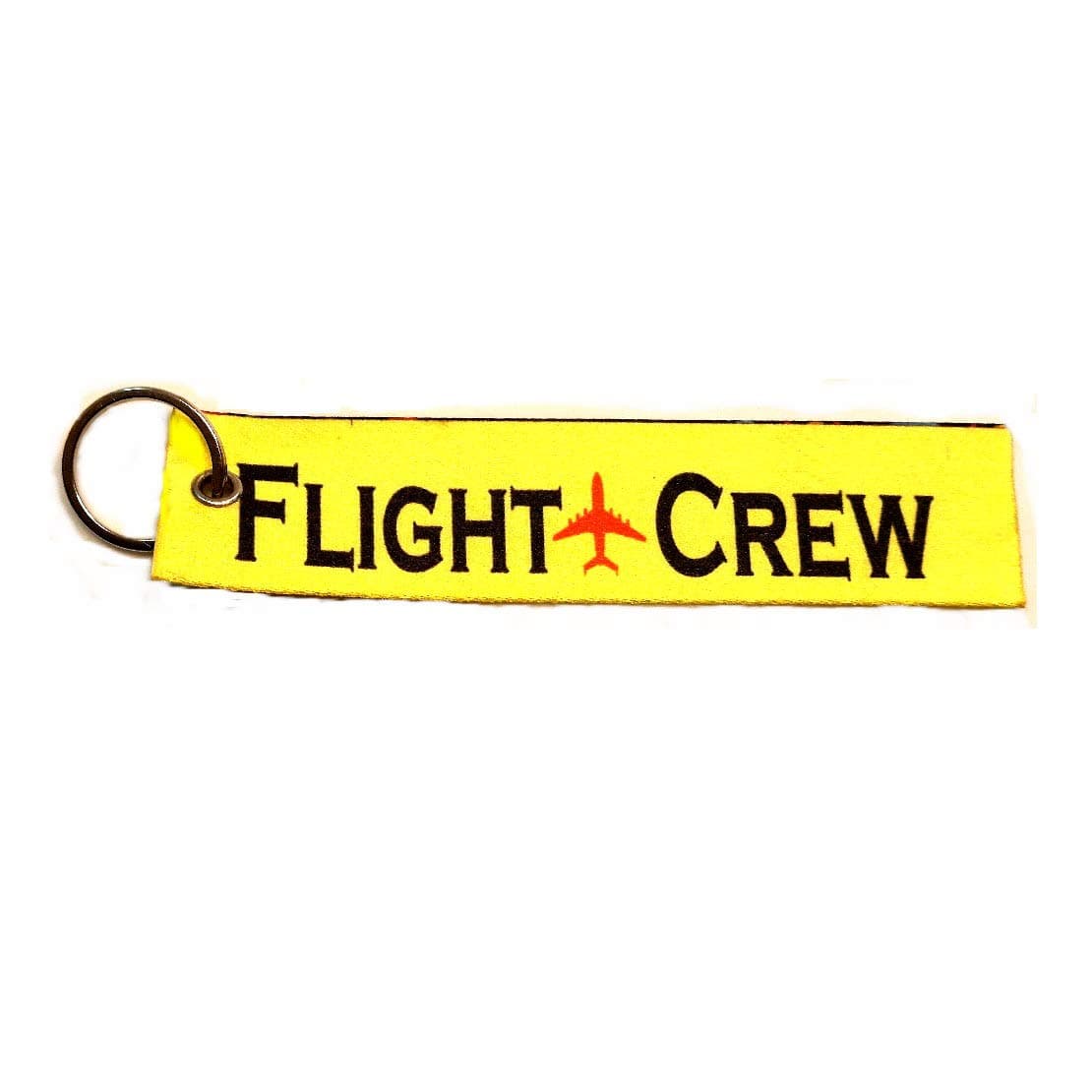 Flight Crew Yellow 35mm Aviation Pilot Crew Bag tag with Steel Ring