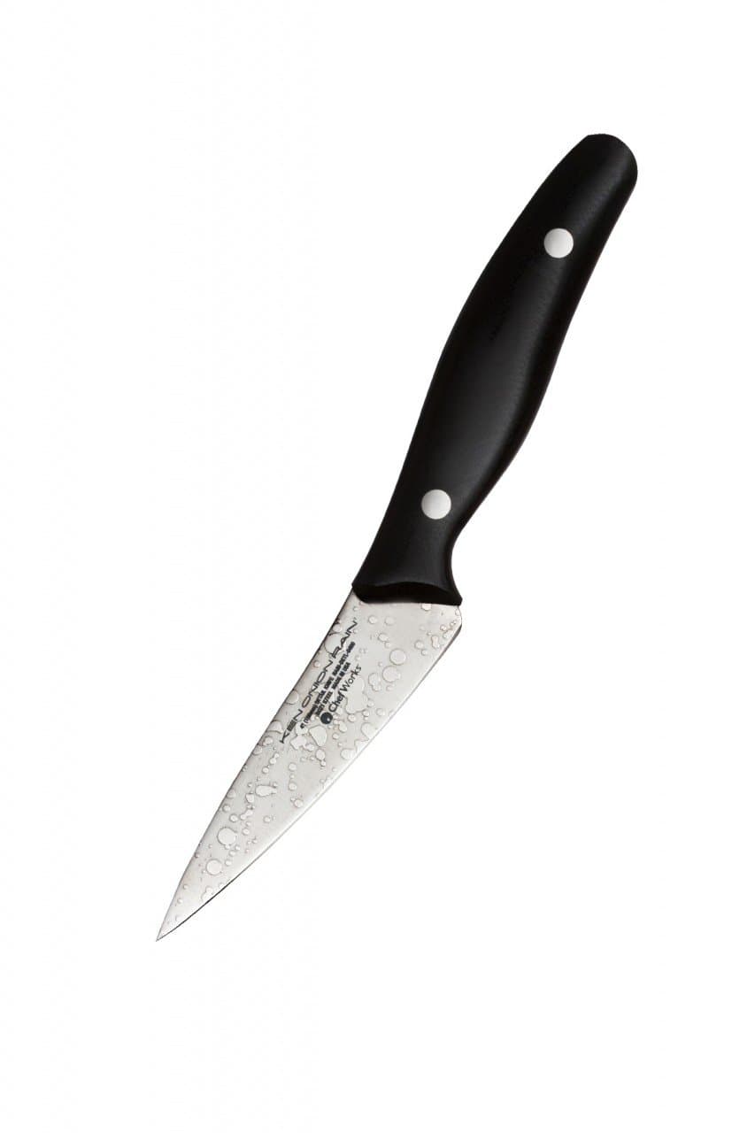 Stratus Culinary Ken Onion Rain Detail/Garnish Knife, 4-Inch, Silver