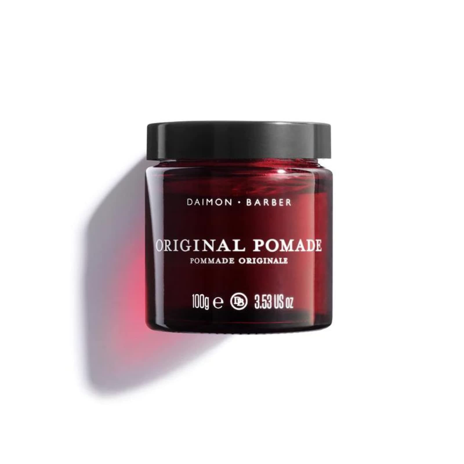Daimon Barber Original Hair Pomade - Medium Hold Natural Shine Nourishes & Moisturizes With Bee propolis & Raspberry Seed Oil Shaping Paste 3.53 Oz