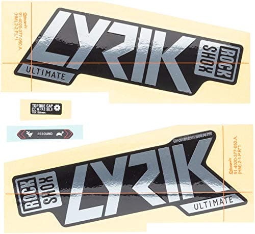 RockShoxUnisex - Adult Lyrik Ultimate Decal Kit 27.5"/29" Polar Foil, Black, Standard