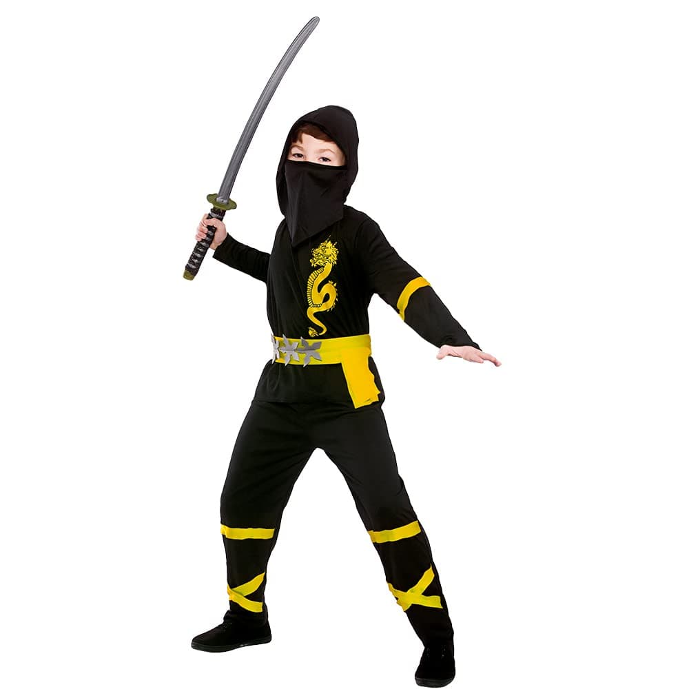 Wicked Costumes Kids Power Ninja Fancy Dress Costume – Childrens Japanese Ninja Outfit for World Book Day & Halloween