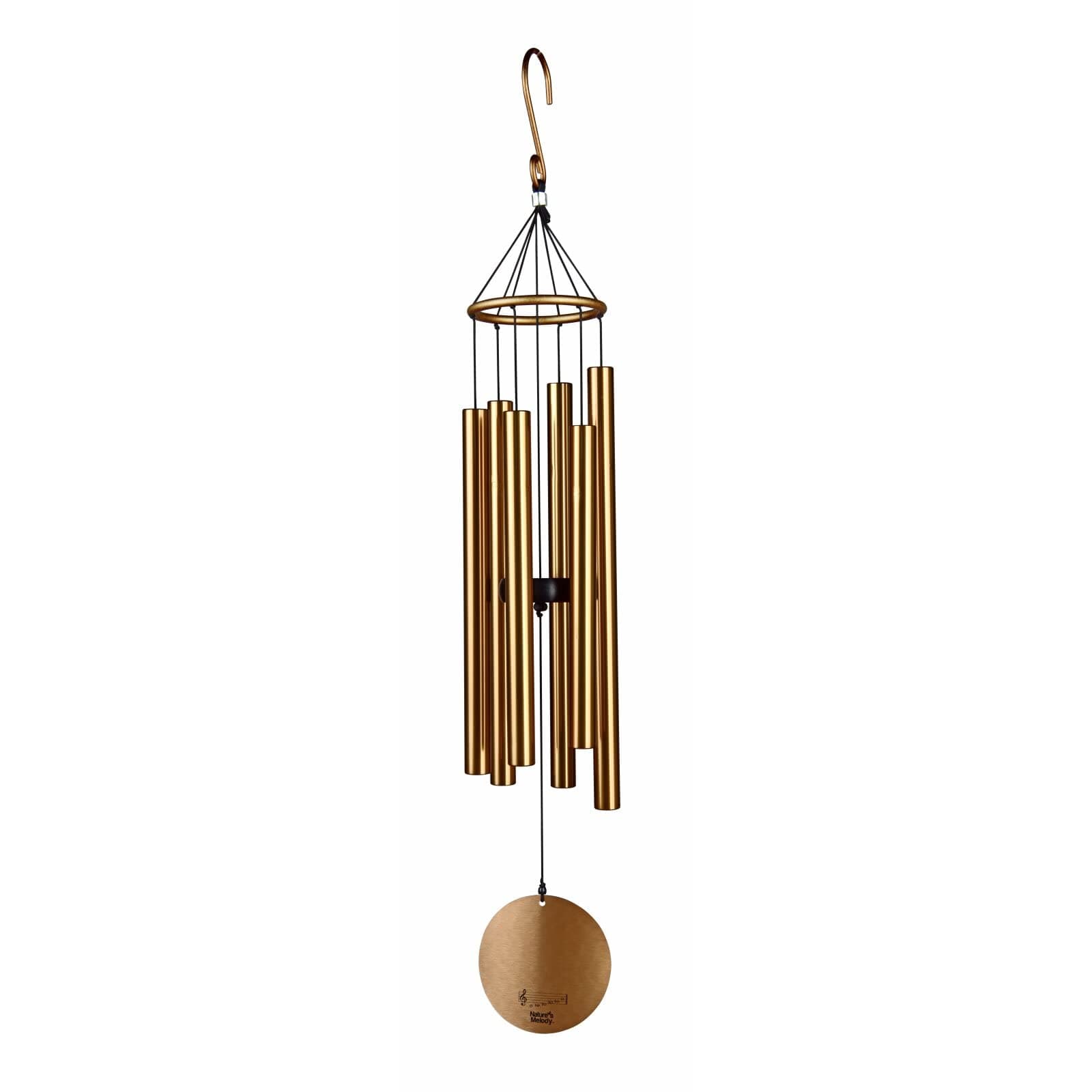 Vivid Melody Aureole 6 Pipe Metal Wind Chimes for Home Decoration in Bronze Color 42 INCHES (at 42 BR)