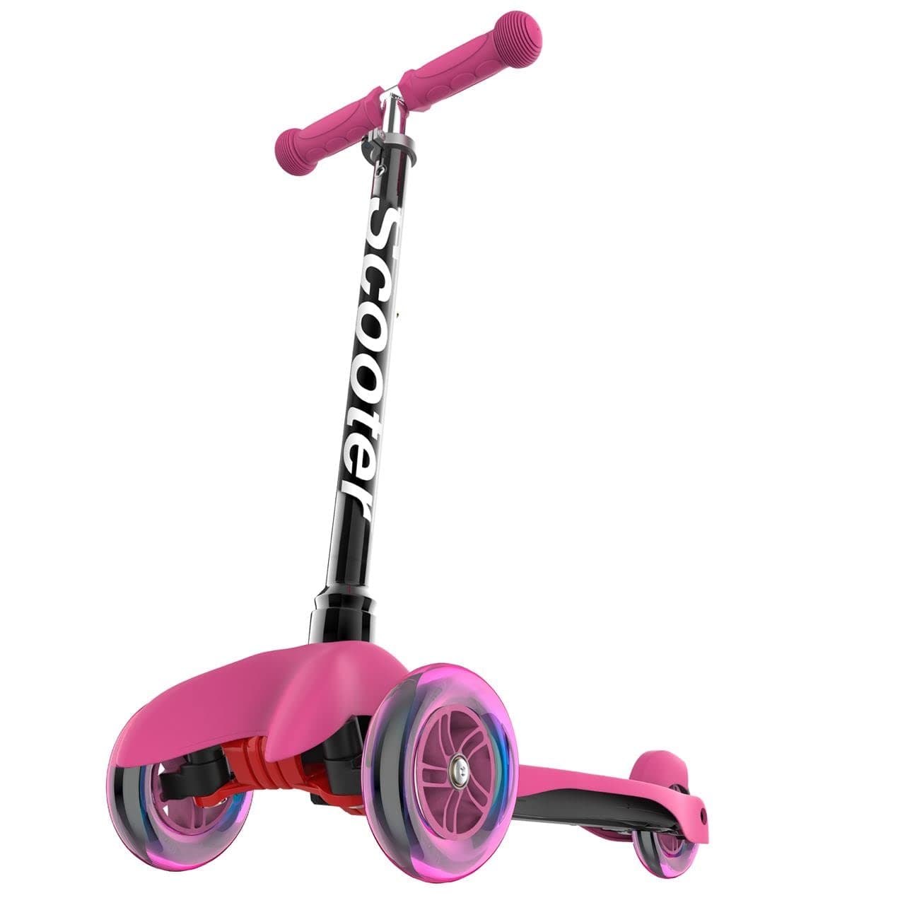 Den Haven Scooter for Kids - Deluxe Aluminum 3 Wheel Glider with Kick n Go, Lean 2 Turn, Step 4 Brake-Pink ...