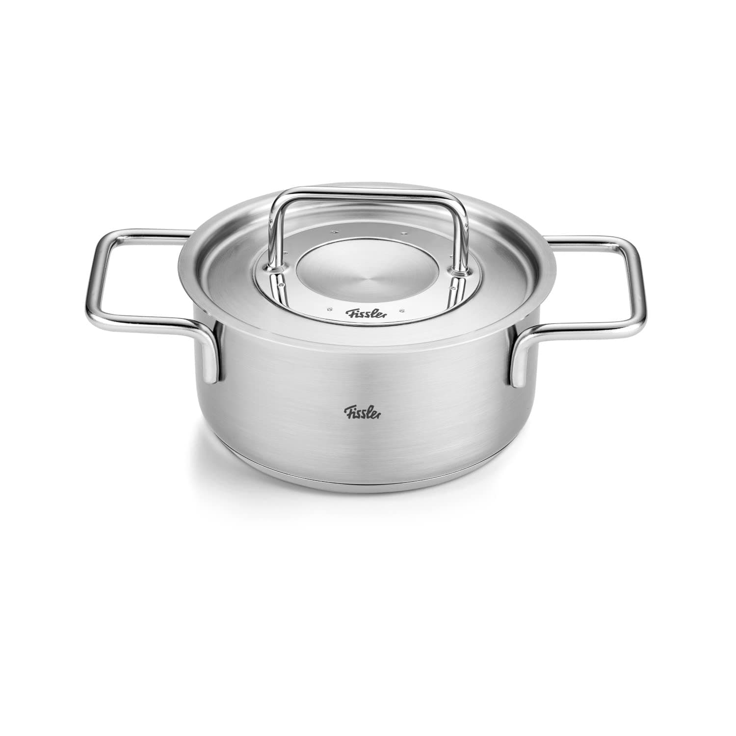 Pure Collection Stainless Steel 2.2 Quart Stock Pot with Metal Lid