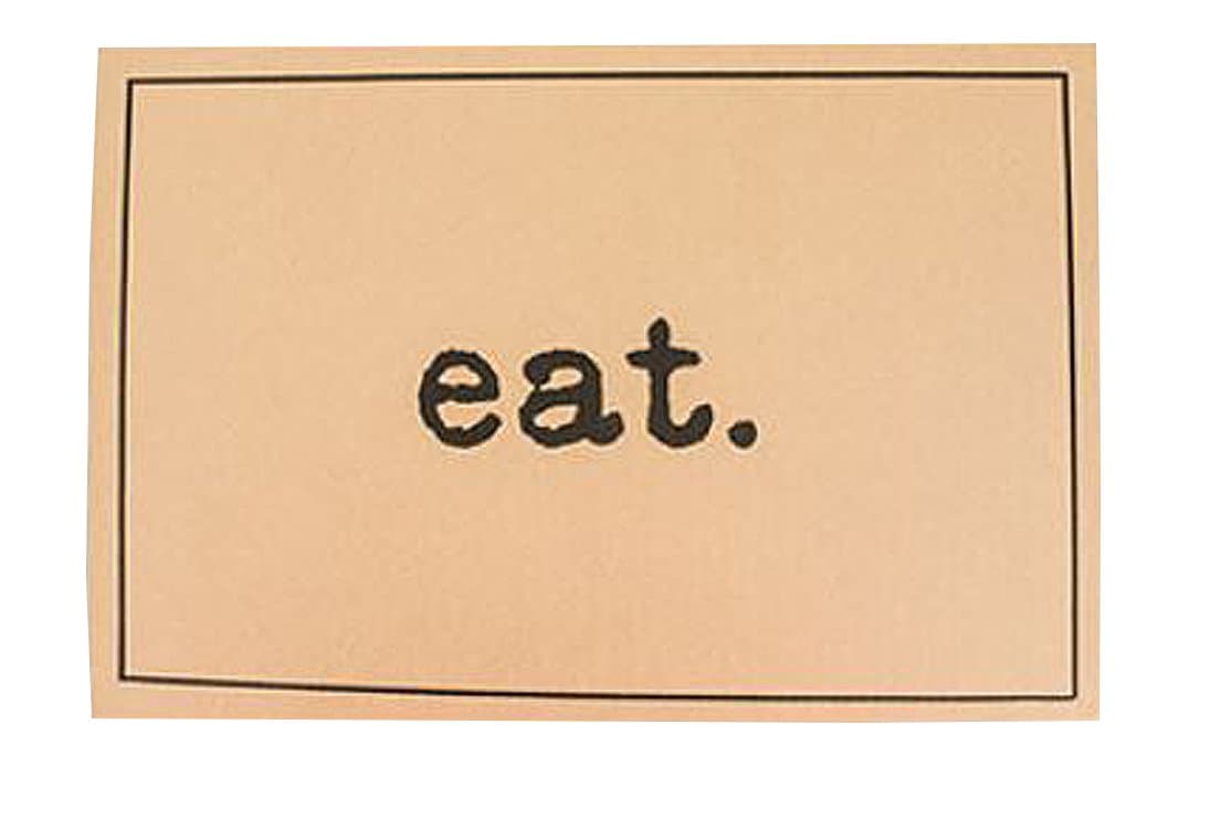 The Relished Roost Recyclable "Eat." Corrugated Cardboard Disposable Table Placemats