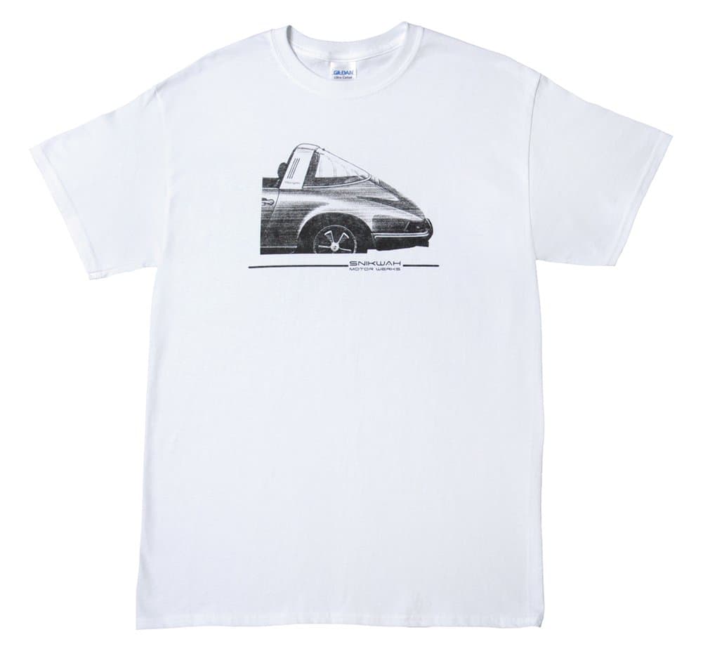 snikwah motor werks Men's Porsche 911 Targa Classic Fit T-Shirt X-Large White