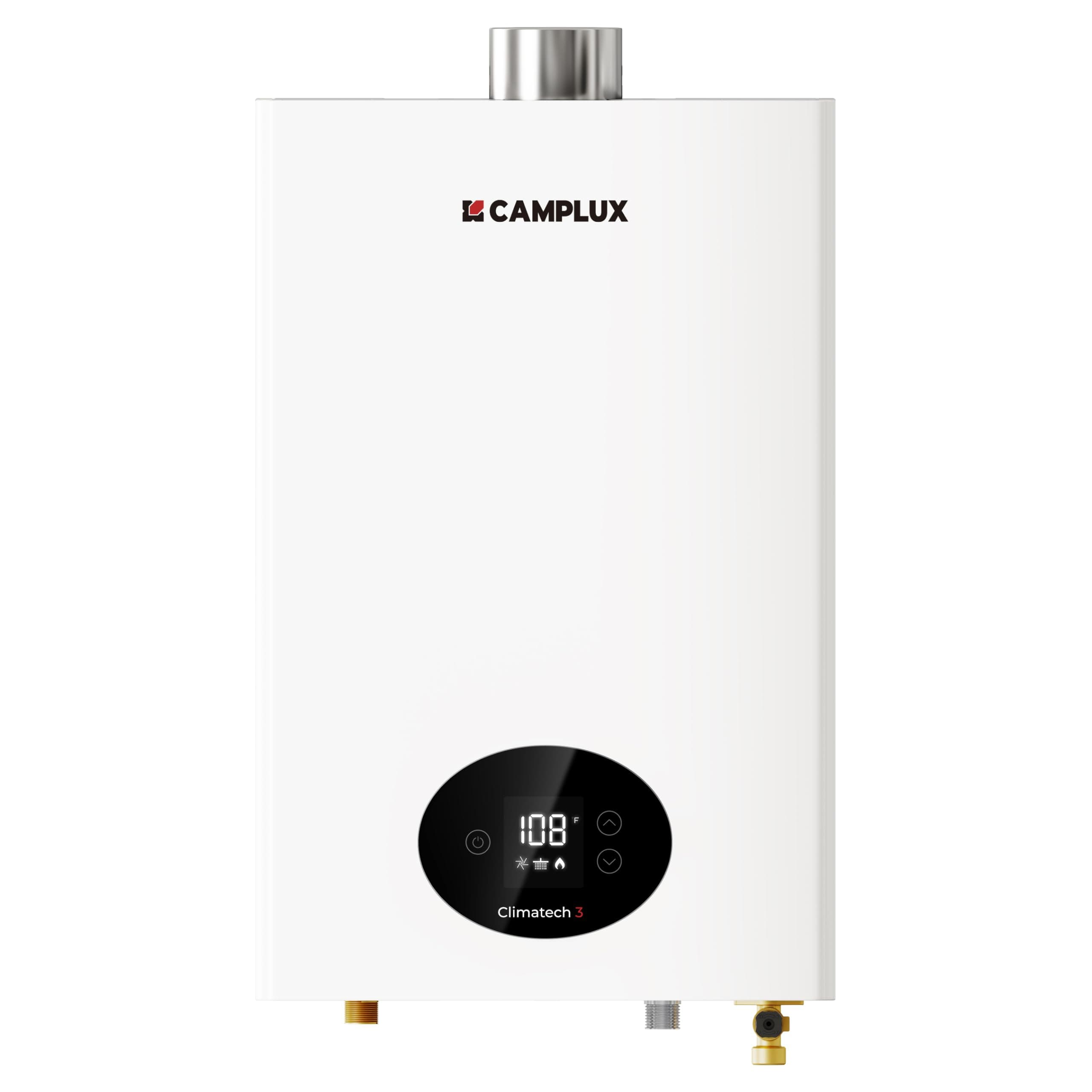 CAMPLUX Climatech 3 Tankless Water Heater Gas 4.22 GPM, 102,000 BTU Propane Tankless Water Heaters, High Efficiency Instant Hot Water with Multi-Points Use for Whole House, Indoor, CX422, White