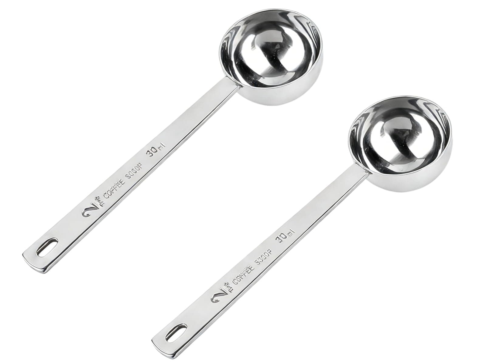 2Pcs Stainless Steel Coffee Scoop, 2 Tablespoon Measuring Spoon, Coffee Scoop, 30Ml Metal Long Handled Spoons, Coffee,Sugar,Powder,Tea Measuring Spoons, Set of 2