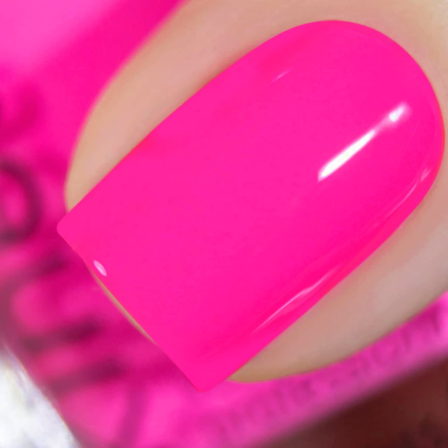 Nail Gel Polish, 15ml Soak Off Nail Gel Polish Nail Art Manicure Salon DIY at Home Long-lasting - Hot Pink 0.5 OZ