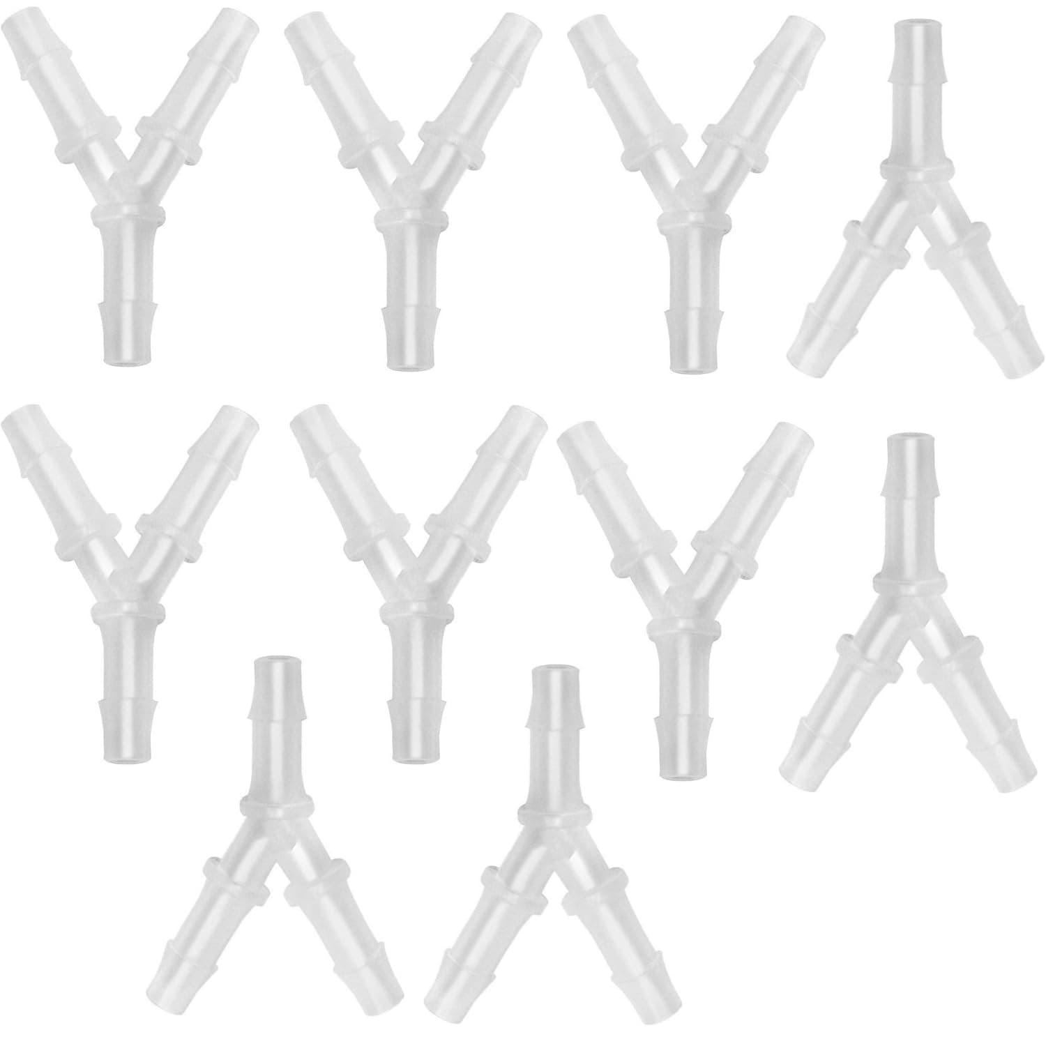 Aquarium Air Valve,10 Packs Y-Shaped Aquarium Air Pump Accessories,Air Line Fittings, Air Hose Splitter, Joint Fish Tank Air Pump Tube Hose Fittings Connector for Fish Tank Aquarium