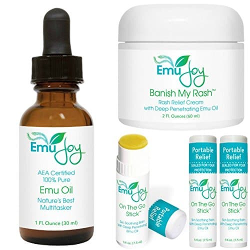 Emu Joy Soothe My Baby Kit Natural Organic Skin Soothers for Eczema Diaper Rash Cradle Cap, Set of 5