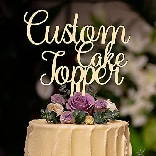 Tempt – Acrylic Personalized Custom Gold Cake Topper For Wedding, Anniversary, Birthday, Party Cake Decoration