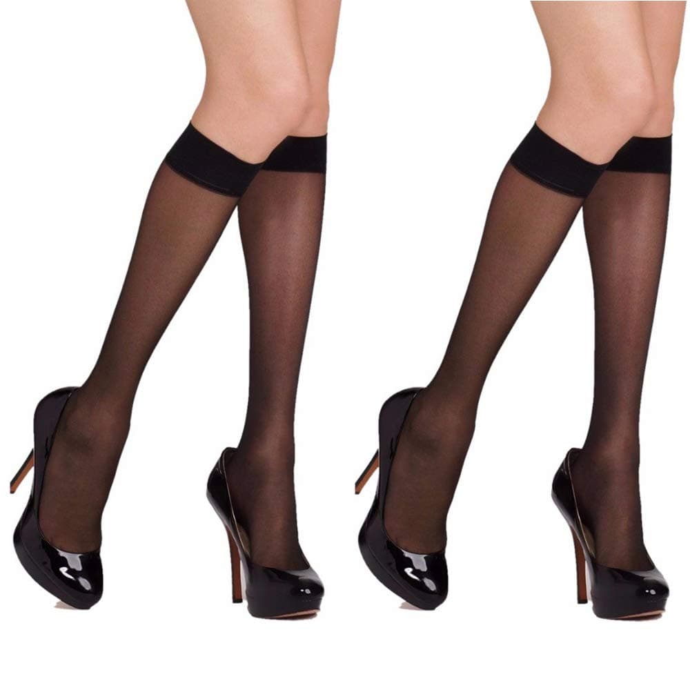 MissbySheer Knee High Socks Stockings Tights for Women and Girls (2 Pairs)