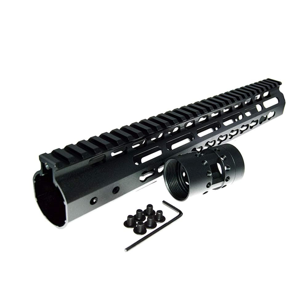 FIRECLUB 7" 9" 10" 12" 13.5" 15" AR15 Free Float Keymod Handguard Picatinny Rail with Barrel Nut for Hunting Tactical