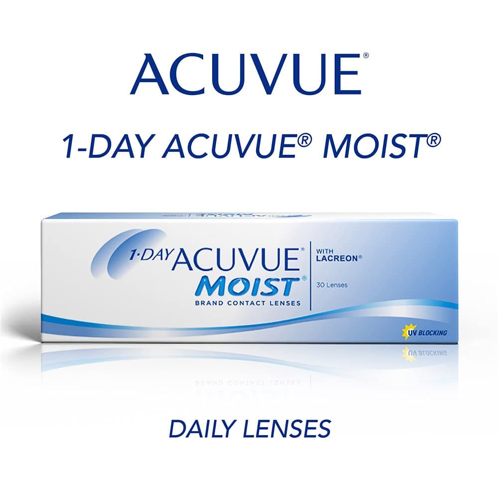 1-DAY MOIST - Daily Disposable Contact lenses (-7.5, Clear, Pack of 30 Lenses) | From Johnson&Johnson