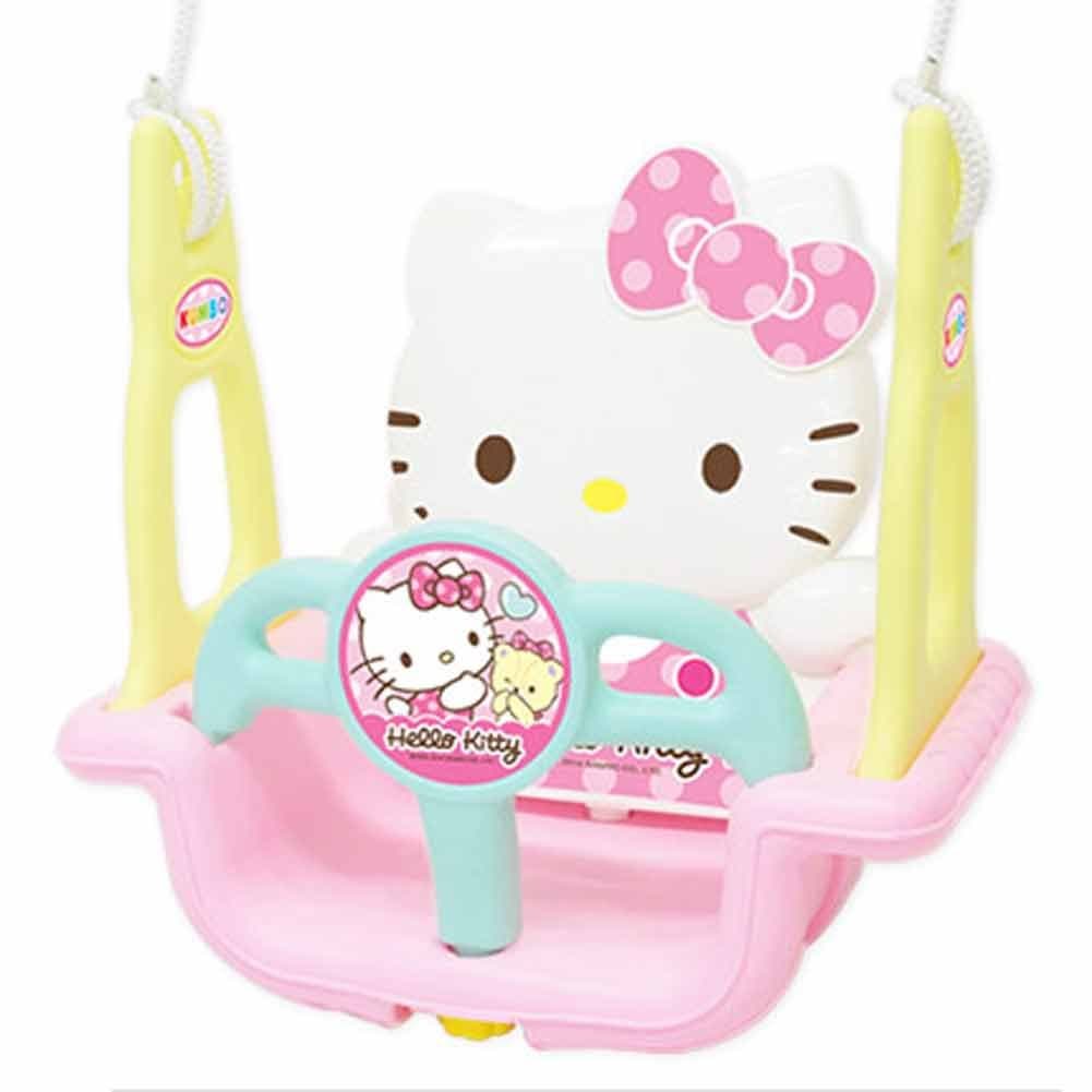 Hello Kitty Folding Toddler Indoor & Outdoor Swing Set & Free Gift (Key Ring)