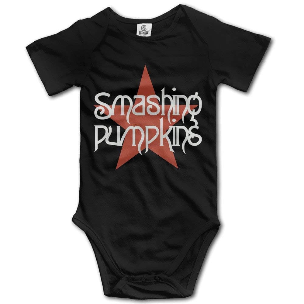 Smashing Pumpkins Unisex Baby Diaper Cartoon Clothes Newborn Baby Clothes Unique Baby Clothes Soft Black