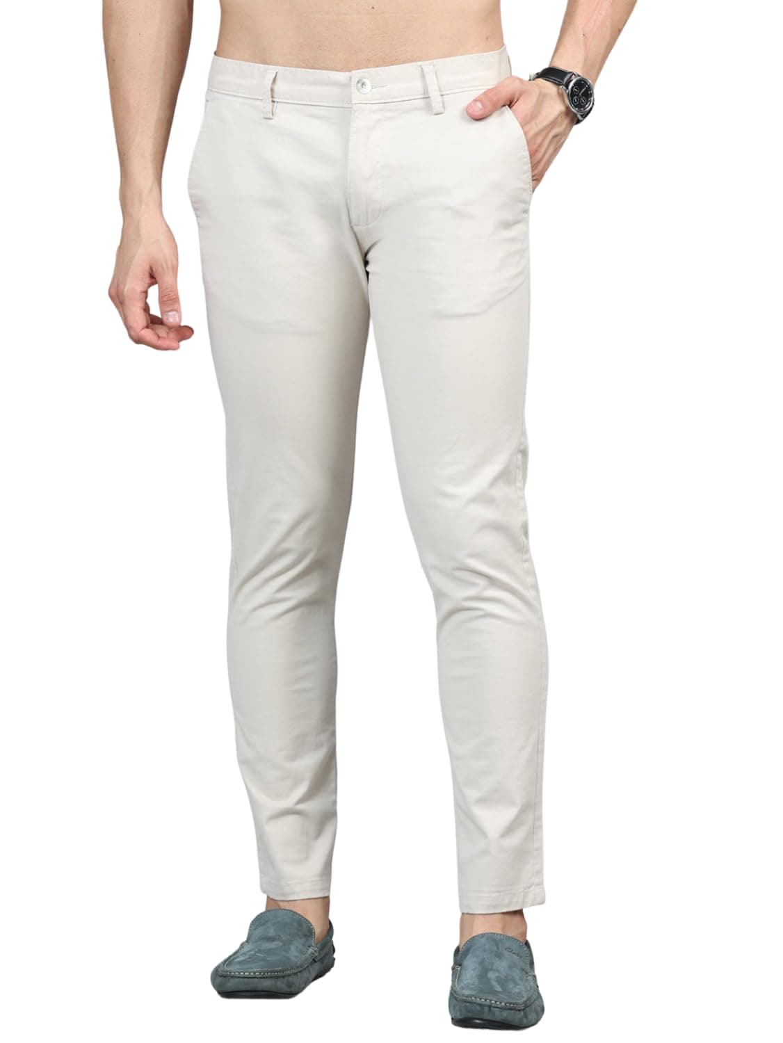 Jack and Jini Men Casual Stretchable Cotton Pants | Chinos | Trousers (Regular Fit)