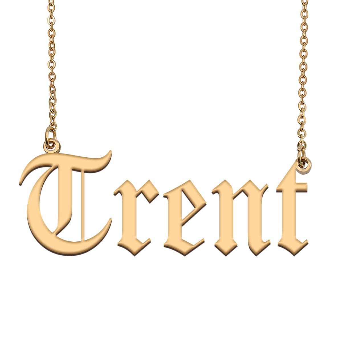 LikeFun Custom My Old English Name Necklace Charm Made Jewelry for Womens Trent