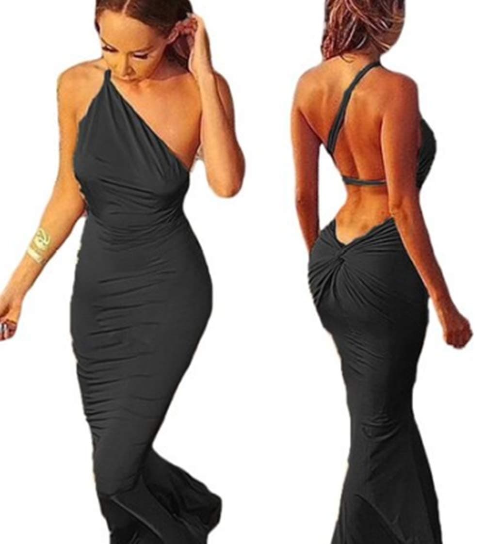 New2World Sexy Women Deep V Neck Backless Evening Party Club Maxi Dress