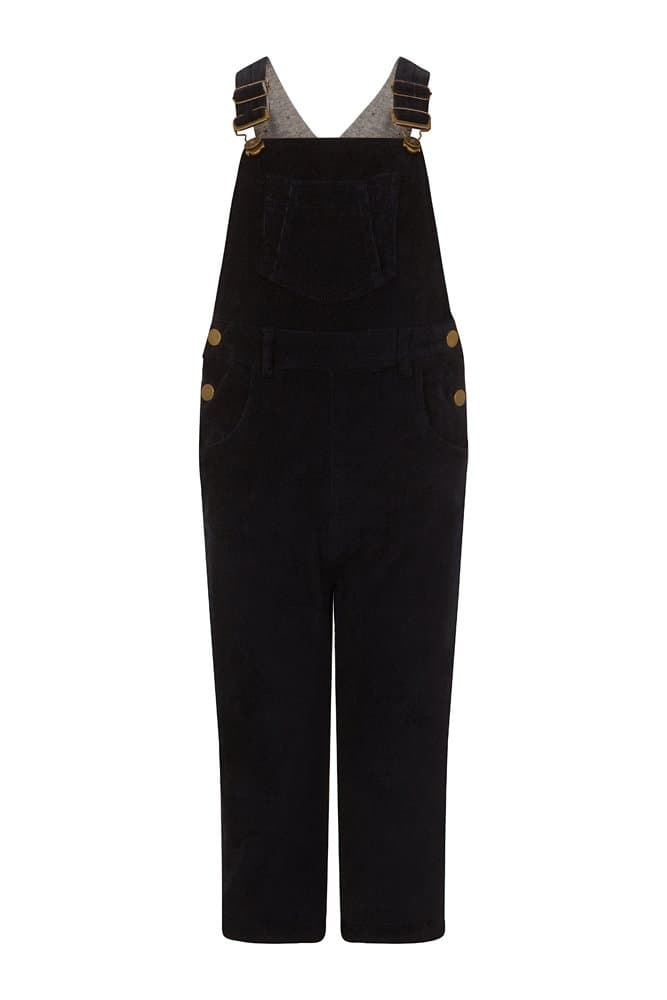 Rafajack Kids/Baby/Toddler Unisex Boys/Girls Corduroy Dungarees/Romper Suit - Navy and Cinnamon