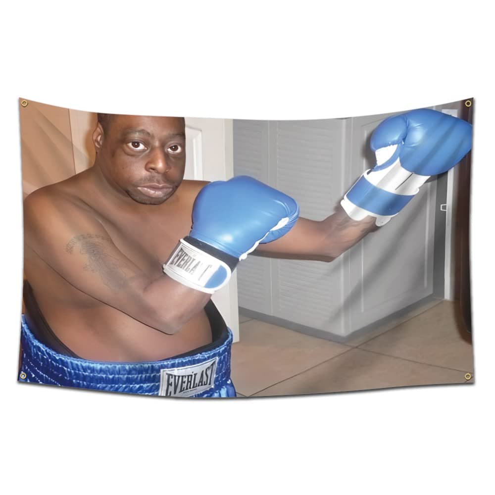 eksent Boxing Lester Flag Banner Flag Funny Wall Tapestry (3x5 Feet,Heavy Duty, 150D Polyester) For College Dorm Man Cave