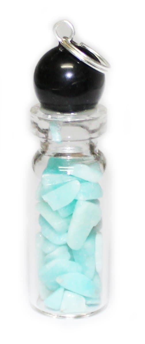FairyBellsKart Energised Amazonite Crystal Bottle (Set of 5) For Meditation, Vaastu, Geopathic Stress, Pendant