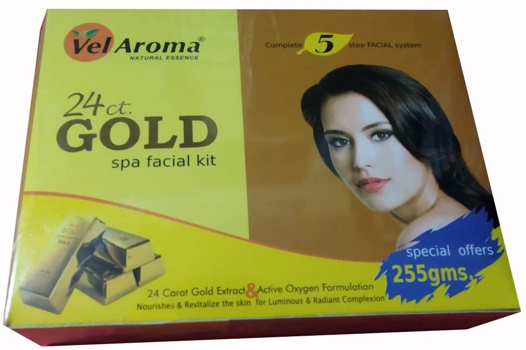 Vel Aroma Gold Spa Facial Kit for Natural care 255 Gram
